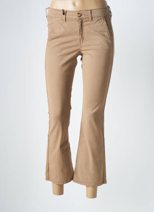 Pantalon 7/8 marron HAPPY pour femme