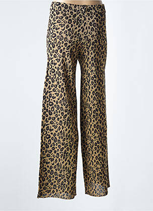Pantalon large taille haute taille haute beige JS MILLENIUM femme