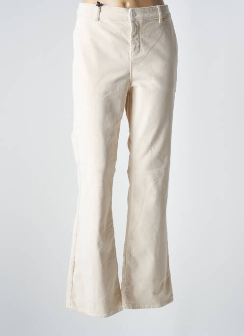 Pantalon flare beige HAPPY pour femme