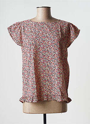 Blouse tissage popeline manches courtes rose LA FEE MARABOUTEE femme