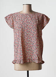 Blouse manches courtes manches courtes rose LA FEE MARABOUTEE femme