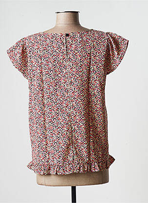 Blouse tissage popeline manches courtes rose LA FEE MARABOUTEE femme