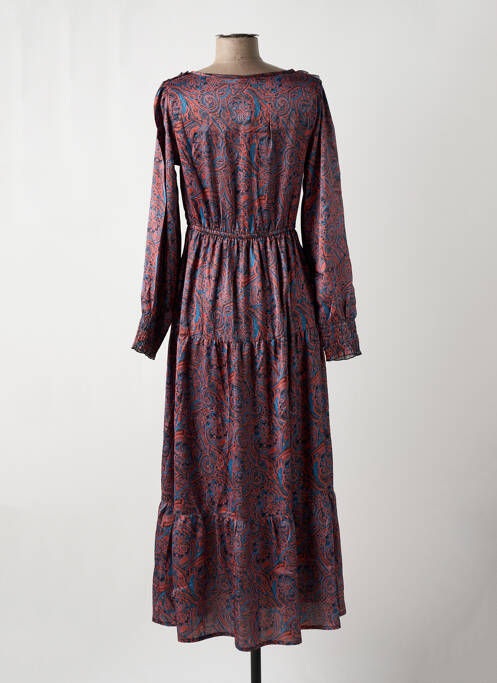 Robe longue orange COLINE pour femme