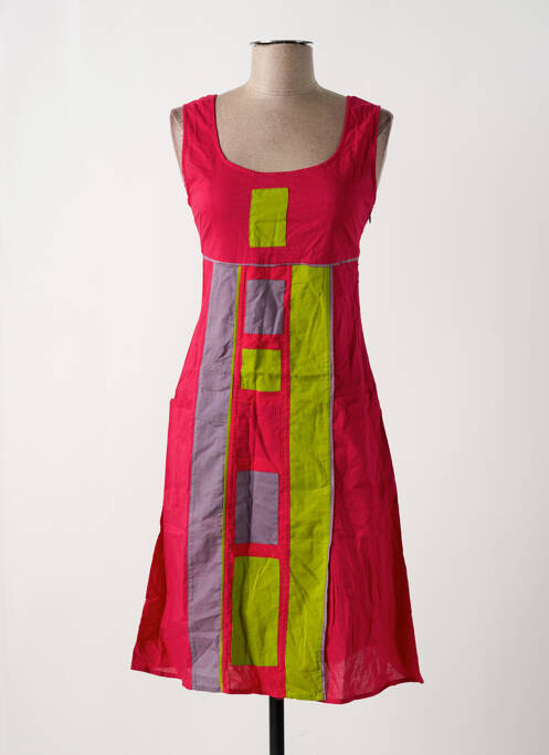 Robe mi-longue rose BLA-BLA pour femme