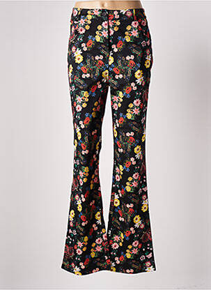 Pantalon flare stretch taille haute noir WHO'S THAT GIRL femme