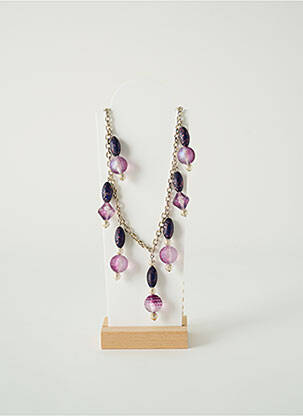 Sautoir ornement perles violet EMMA CRÉATION femme