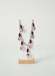 Sautoir matériaux métal violet EMMA CRÉATION femme