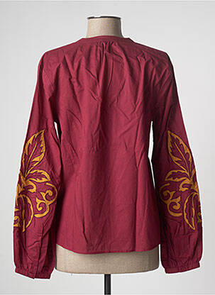 Blouse tissage popeline manches longues violet LA FEE MARABOUTEE femme