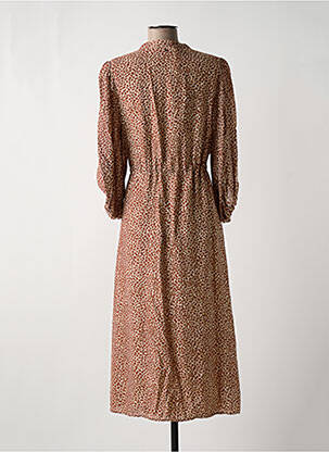 Robe longue manches longues manches longues marron TRAMONTANA femme