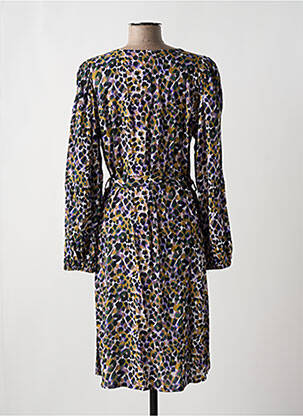 Robe mi-longue coupe fluide manches longues noir LITTLE SISTER'S femme