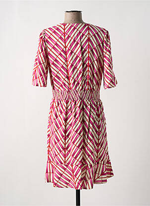 Robe courte manches courtes manches courtes rose AN' GE femme