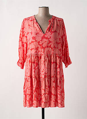 Robe courte manches 3/4 manches 3/4 orange APRIL VINTAGE femme