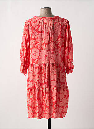 Robe courte manches 3/4 manches 3/4 orange APRIL VINTAGE femme