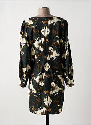 Robe courte fermeture zippée au dos manches longues vert LITTLE SISTER'S femme