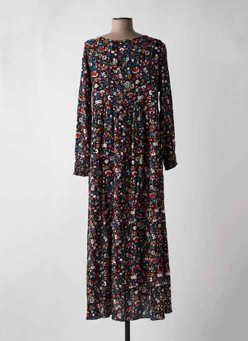 Robe longue manches longues manches longues noir VINTAGE LOVE femme