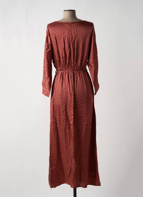 Robe longue manches longues manches longues orange GRACE & MILA femme