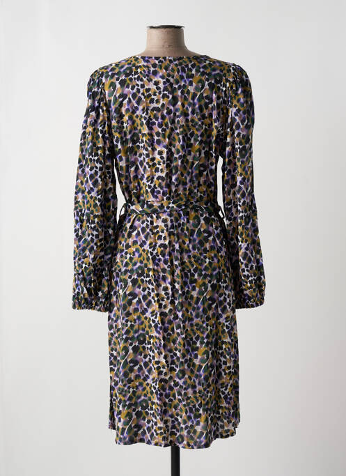 Robe mi-longue coupe fluide manches longues noir LITTLE SISTER'S femme
