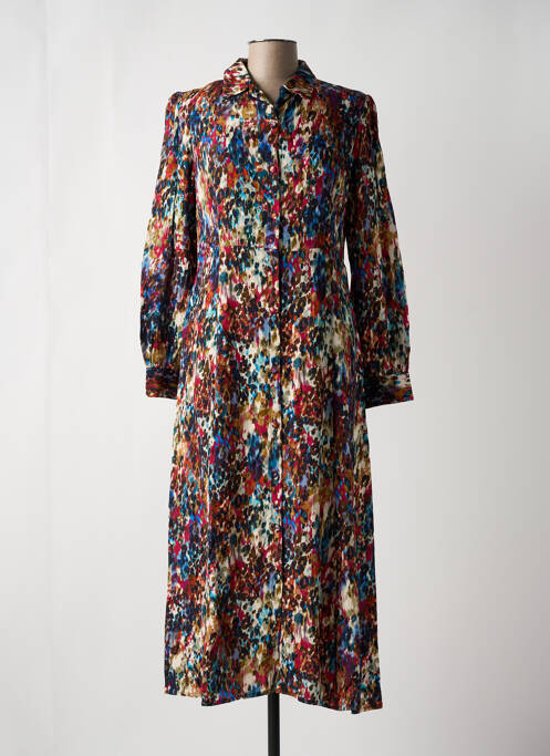 Robe longue manches longues manches longues bleu 7 SEASONS femme