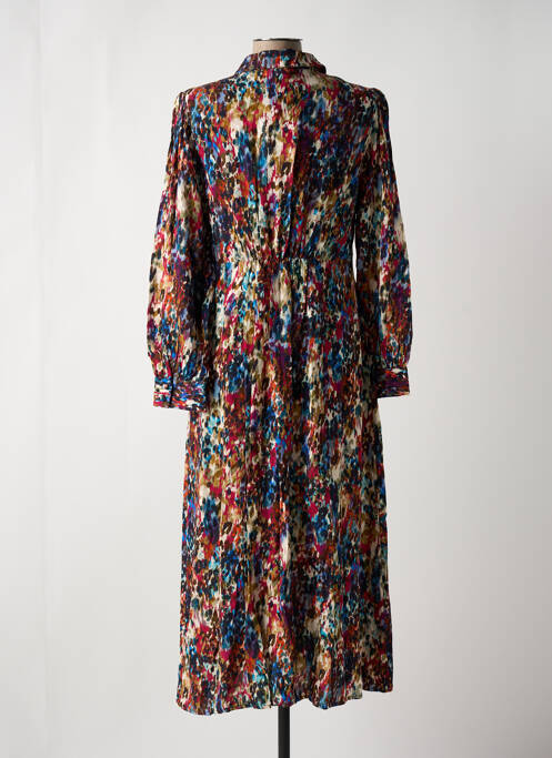Robe longue manches longues manches longues bleu 7 SEASONS femme