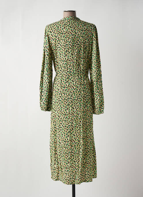 Robe longue vert ICHI pour femme