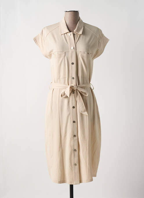 Robe mi-longue beige TRAMONTANA pour femme