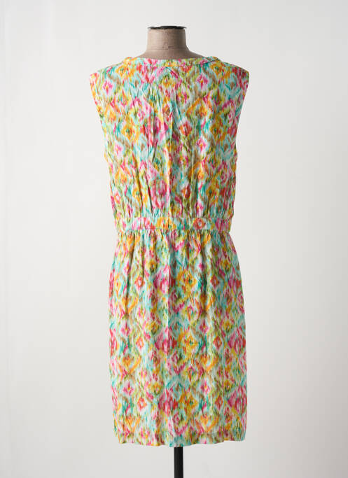 Robe mi-longue jaune ICHI pour femme