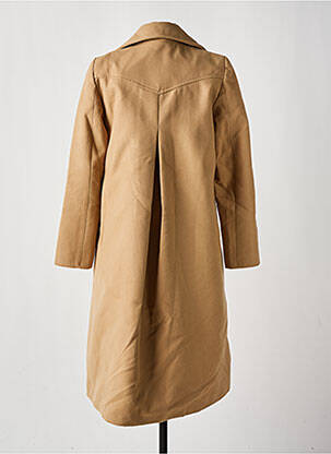 Manteau long coupe droite sans capuche beige LITTLE SISTER'S femme