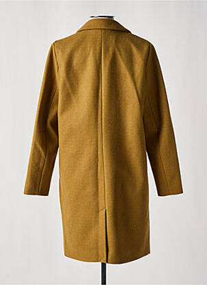 Manteau long coupe cintrée sans capuche vert ICHI femme