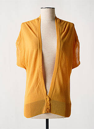 Gilet manches courtes manches manches chauves souris jaune TRAMONTANA femme