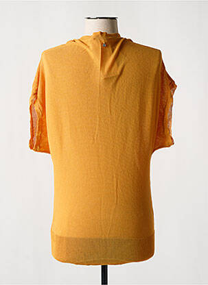 Gilet manches courtes manches manches chauves souris jaune TRAMONTANA femme