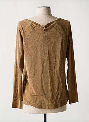 Top coupe fluide manches longues beige PAKO LITTO femme