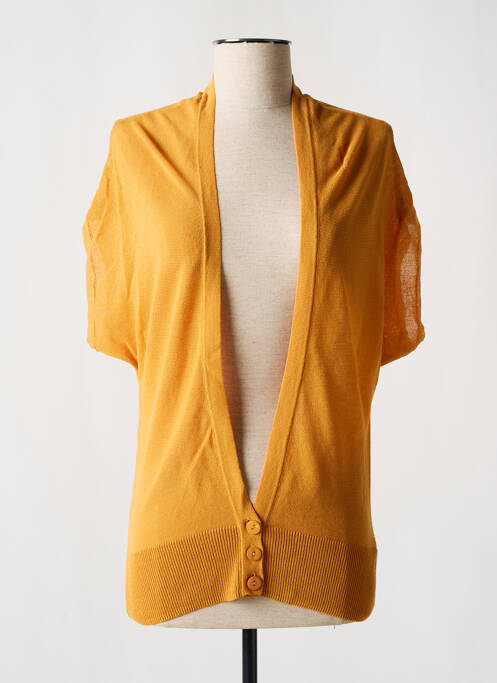 Gilet manches courtes manches manches chauves souris jaune TRAMONTANA femme
