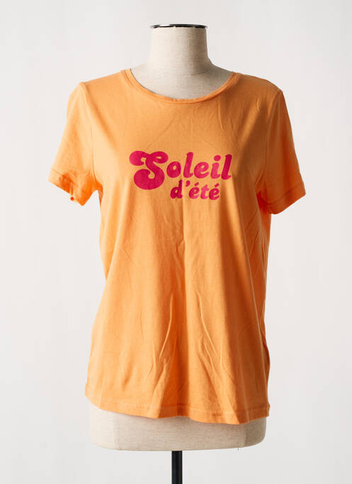 T-shirt orange ICHI pour femme