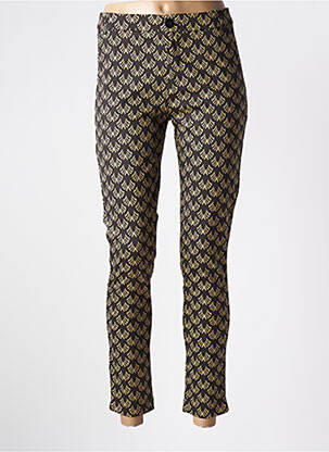 Pantalon 7/8 taille haute taille haute marron CHIC & JEUNE femme