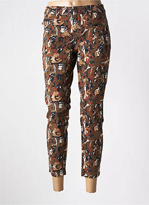 Pantalon 7/8 stretch taille normale marron FREEMAN T.PORTER femme