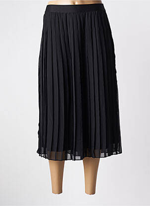 Jupe mi-longue coupe évasée noir ICHI femme