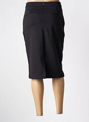 Jupe mi-longue coupe droite noir ICHI femme
