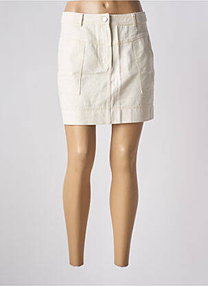 Jupe courte poches beige GRACE & MILA femme