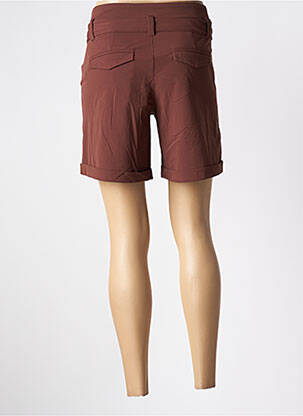Short taille à pinces taille haute marron TRAMONTANA femme