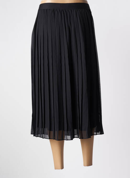 Jupe mi-longue coupe évasée noir ICHI femme