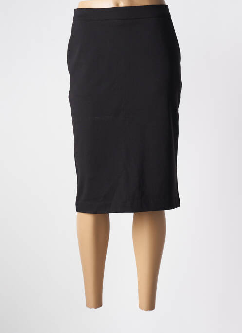 Jupe mi-longue noir ICHI pour femme