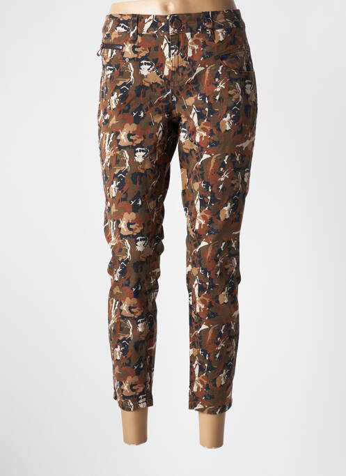 Pantalon 7/8 marron FREEMAN T.PORTER pour femme