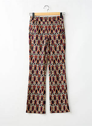 Pantalon droit stretch taille haute marron STARK femme