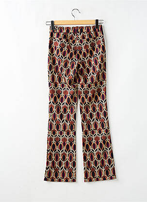 Pantalon droit stretch taille haute marron STARK femme