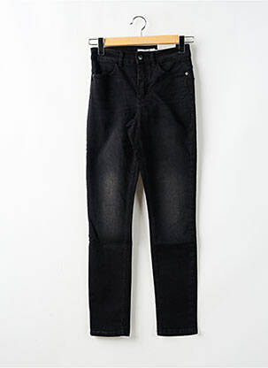 Jeans coupe slim stretch taille haute noir ICHI femme