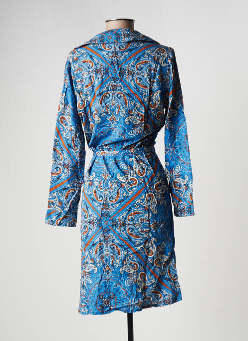 Robe mi-longue bleu LA FEE MARABOUTEE femme