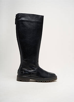Bottes tissage satiné talon plat jusqu'à 3cm noir KICKERS femme