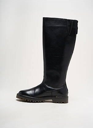 Bottes tissage satiné talon plat jusqu'à 3cm noir KICKERS femme