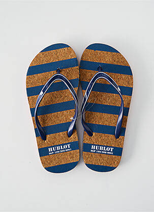 Tongs bout ouvert talon plat jusqu'à 3cm bleu HUBLOT femme