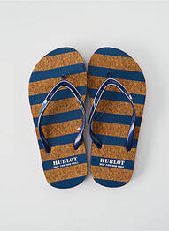 Tongs bout ouvert talon plat jusqu'à 3cm bleu HUBLOT femme